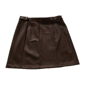 Marc New York Skirt Women's Size Small Brown Andrew Marc Mini Button Accents